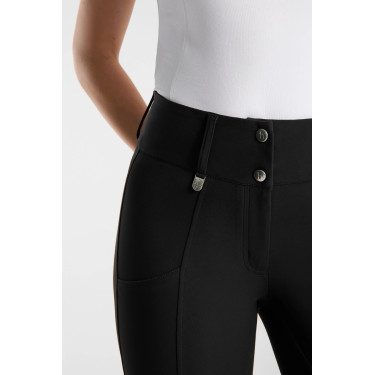 Pantaloni Horze Grand Prix Pro con grip al ginocchio da donna Nero