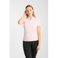 Polo funzionale da donna Horze Willow a maniche corte Rosa pallido