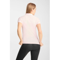 Polo funzionale da donna Horze Willow a maniche corte Rosa pallido
