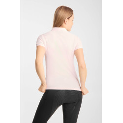 Polo funzionale da donna Horze Willow a maniche corte Rosa pallido