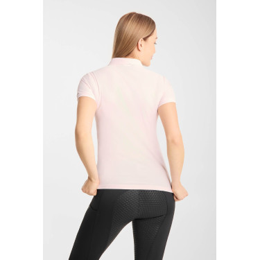 Polo funzionale da donna Horze Willow a maniche corte Rosa pallido