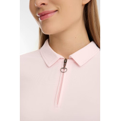 Polo funzionale da donna Horze Willow a maniche corte Rosa pallido