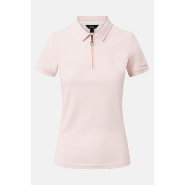 Polo funzionale da donna Horze Willow a maniche corte Rosa pallido