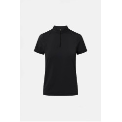 T-shirt da allenamento Horze Emmie da donna cooling a maniche corte Nero