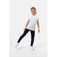 T-shirt da allenamento Horze Mina Young Rider Bianco / blu turchese