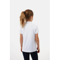 T-shirt da allenamento Horze Mina Young Rider Bianco / blu turchese