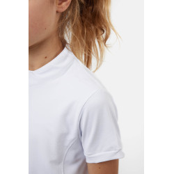 T-shirt da allenamento Horze Mina Young Rider Bianco / blu turchese