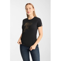 T-shirt Horze western Kathrin donna Nero