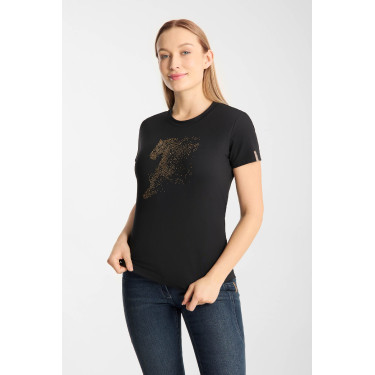 T-shirt Horze western Kathrin donna Nero