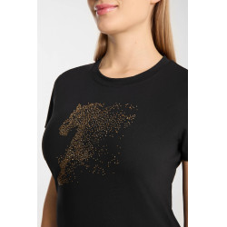 T-shirt Horze western Kathrin donna Nero