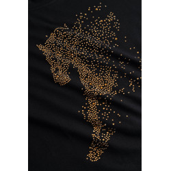 T-shirt Horze western Kathrin donna Nero