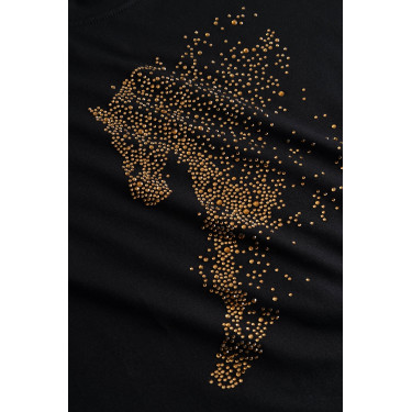 T-shirt Horze western Kathrin donna Nero