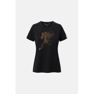 T-shirt Horze western Kathrin donna Nero