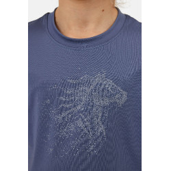 T-shirt Horze Wilda Young Rider a maniche corte Grigio