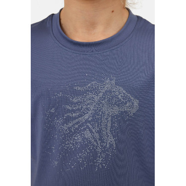 T-shirt Horze Wilda Young Rider a maniche corte Grigio