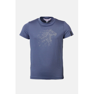 T-shirt Horze Wilda Young Rider a maniche corte Grigio
