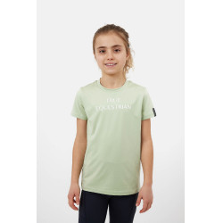 T-shirt Horze Wilda Young Rider a maniche corte Verde celadon