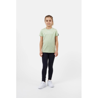 T-shirt Horze Wilda Young Rider a maniche corte Verde celadon