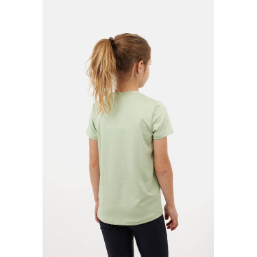 T-shirt Horze Wilda Young Rider a maniche corte Verde celadon