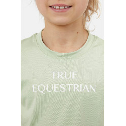 T-shirt Horze Wilda Young Rider a maniche corte Verde celadon