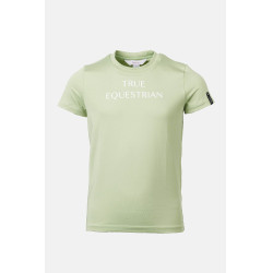 T-shirt Horze Wilda Young Rider a maniche corte Verde celadon