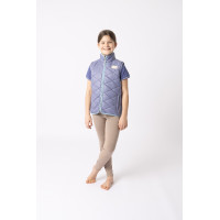 Gilet da equitazione senza maniche Horze Selina bambino Mattina di velluto Blu