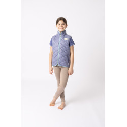 Gilet da equitazione senza maniche Horze Selina bambino Mattina di velluto Blu