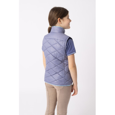 Gilet da equitazione senza maniche Horze Selina bambino Mattina di velluto Blu