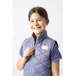 Gilet da equitazione senza maniche Horze Selina bambino Mattina di velluto Blu