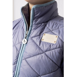 Gilet da equitazione senza maniche Horze Selina bambino Mattina di velluto Blu