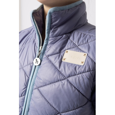 Gilet da equitazione senza maniche Horze Selina bambino Mattina di velluto Blu