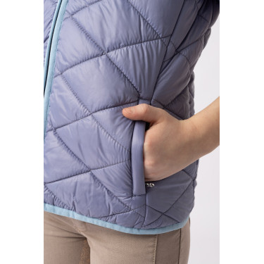 Gilet da equitazione senza maniche Horze Selina bambino Mattina di velluto Blu