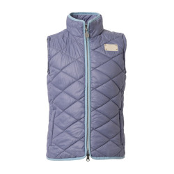 Gilet da equitazione senza maniche Horze Selina bambino Mattina di velluto Blu