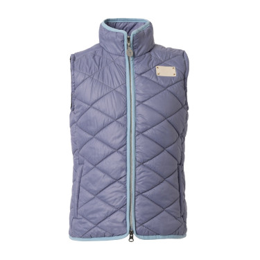 Gilet da equitazione senza maniche Horze Selina bambino Mattina di velluto Blu