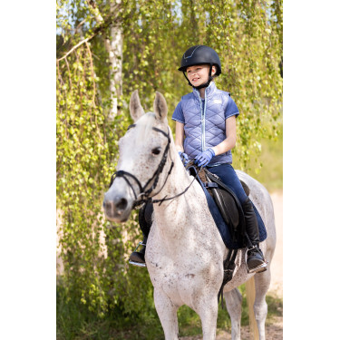 Gilet da equitazione senza maniche Horze Selina bambino Mattina di velluto Blu