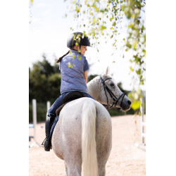 Gilet da equitazione senza maniche Horze Selina bambino Mattina di velluto Blu