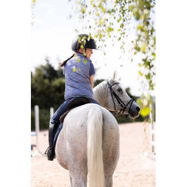 Gilet da equitazione senza maniche Horze Selina bambino Mattina di velluto Blu