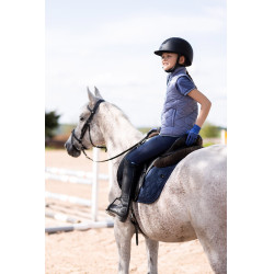 Gilet da equitazione senza maniche Horze Selina bambino Mattina di velluto Blu