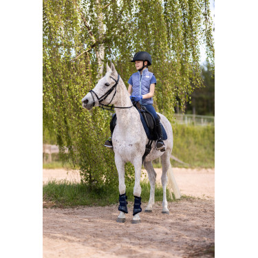 Gilet da equitazione senza maniche Horze Selina bambino Mattina di velluto Blu