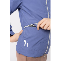 Giacca da concorso imbottita Horze Yona per bambini Mattina di velluto Blu