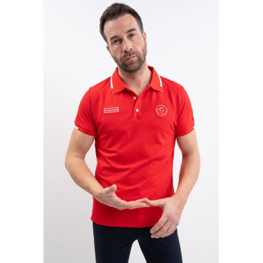 Polo Harcour Dranse uomo Swiss Equestrian Friends Rosso Polo Harcour Dranse uomo Swiss Equestrian Friends Rosso