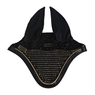 Cuffia per cavallo Harcour Freya Nero / nero oro