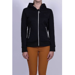 Felpa con zip Harcour Sworm donna Nero