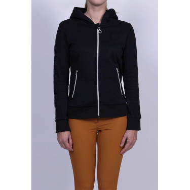 Felpa con zip Harcour Sworm donna Nero