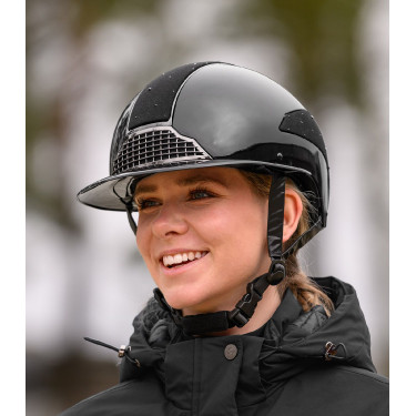 Casco da equitazione Swing H24 Lady Spark Nero brillante glitter