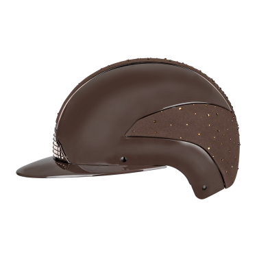 Casco da equitazione Swing H24 Lady Spark Marrone brillante glitter