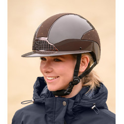 Casco da equitazione Swing H24 Lady Spark Marrone brillante glitter