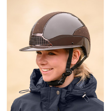 Casco da equitazione Swing H24 Lady Spark Marrone brillante glitter