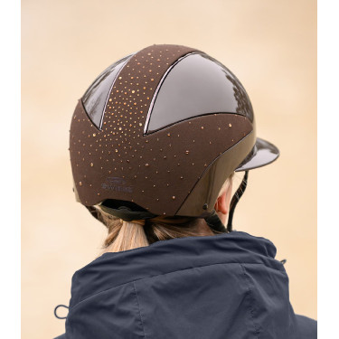 Casco da equitazione Swing H24 Lady Spark Marrone brillante glitter