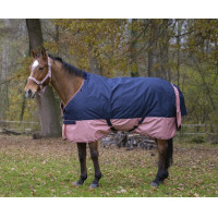 Coperta Equithème TYREX 600 D Marina / oro rosa Blu